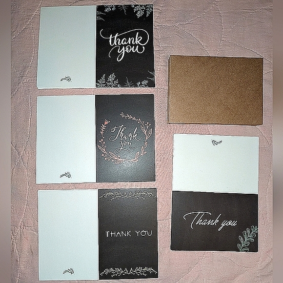 Last chance!20 Thank You Cards With Envelopes Blank Inside Extra Thick Cardstock - Picture 8 of 10